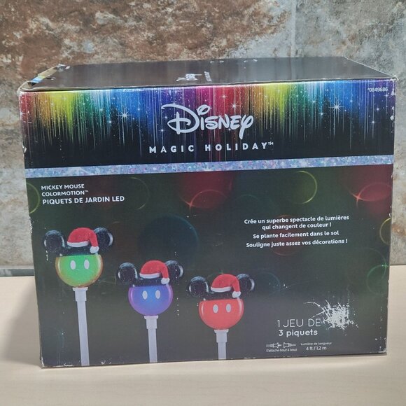 Disney Magic Holiday 3 Mickey Mouse Color Motion Pathway Stakes - Picture 1 of 12